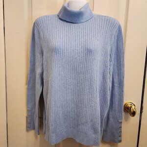 Womens Talbots blue turtle neck sweater size XL